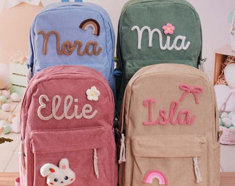 Custom Kids Preschool Backpack, Personalized Children's School Bag Toddler Backpacks Gift, Name Children's