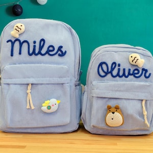 Sacs à dos personnalisés avec prénom, sac à dos personnalisé pour tout-petit, sac d'école prénom pour enfants pour filles, garçons, enfants d'âge préscolaire, cartable pour tout-petits
