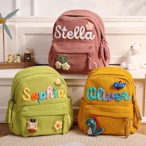 Custom Toddler Backpack, Personalized Backpacks With Name Gift, Name Children&#39;s School Bag for Girls Boys Kids Preschool Toddler Book Bag
