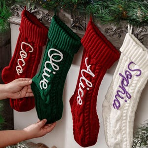 2025 Family Christmas Stockings, Personalized Christmas Stocking with Name, Monogram Stockings, Holiday Decor Custom Family Xmas Tree Gifts