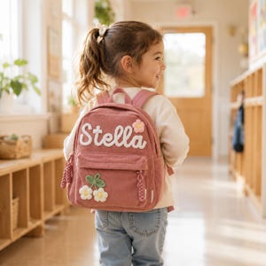 Aangepaste peuterrugzak, gepersonaliseerde rugzakken met naamcadeau, kinderschooltas voor meisjes, jongens, kinderen, kleuterschool afbeelding 12