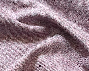 Luxury 100% Wool in Dark Dusky Rose Pink Tweed Style Fabric Material for Upholstery, Sofa, Cushion, Chairs, Coat, Clothes