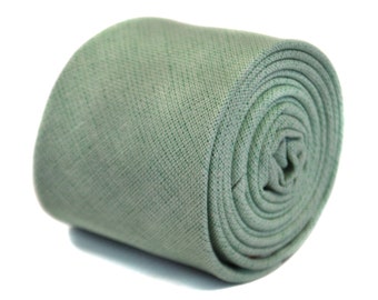 pale mint green linen tie by Frederick Thomas FT2163