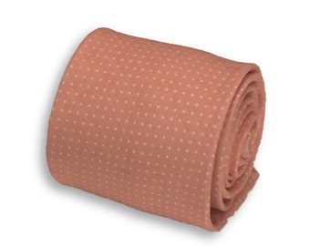 pink mens tie with white classic pin spots by Frederick Thomas