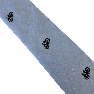 Frederick Thomas light pale blue pastel bike bicycle mens cotton tie image 2