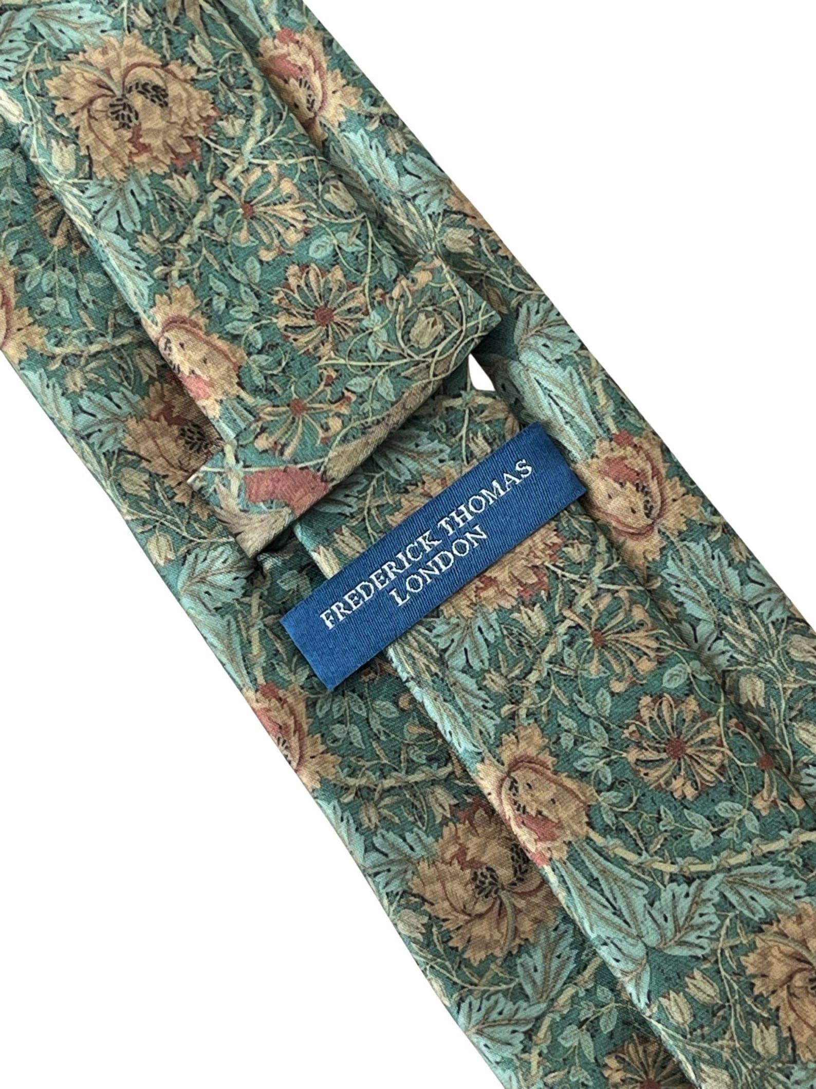 Frederick Thomas Green Floral William Morris Style Mens Tie Pimpernel ...