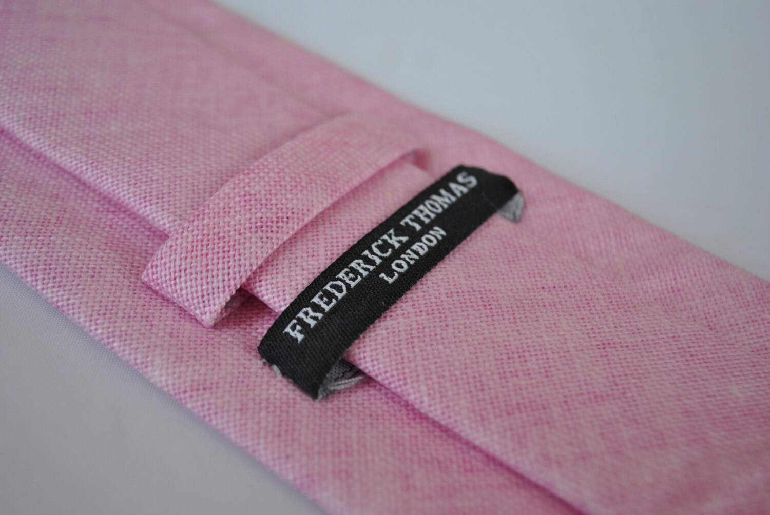 Plain Pale Pink Textured Linen Tie by Frederick Thomas FT1966 - Etsy UK