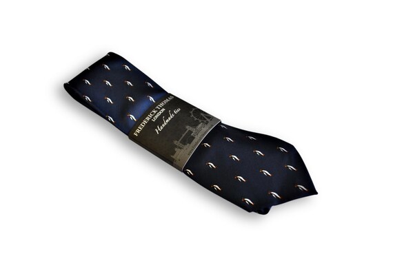 Frederick Thomas Navy Mens Tie with embroidered Penguin Print FT3229 Frederick Thomas Navy Mens Tie with embroidered Penguin Print FT3229
