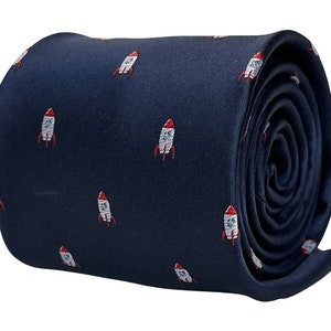 Marine Krawatte mit Raketen Weltraum NASA Original Design Geschenk von Friedrich Thomas