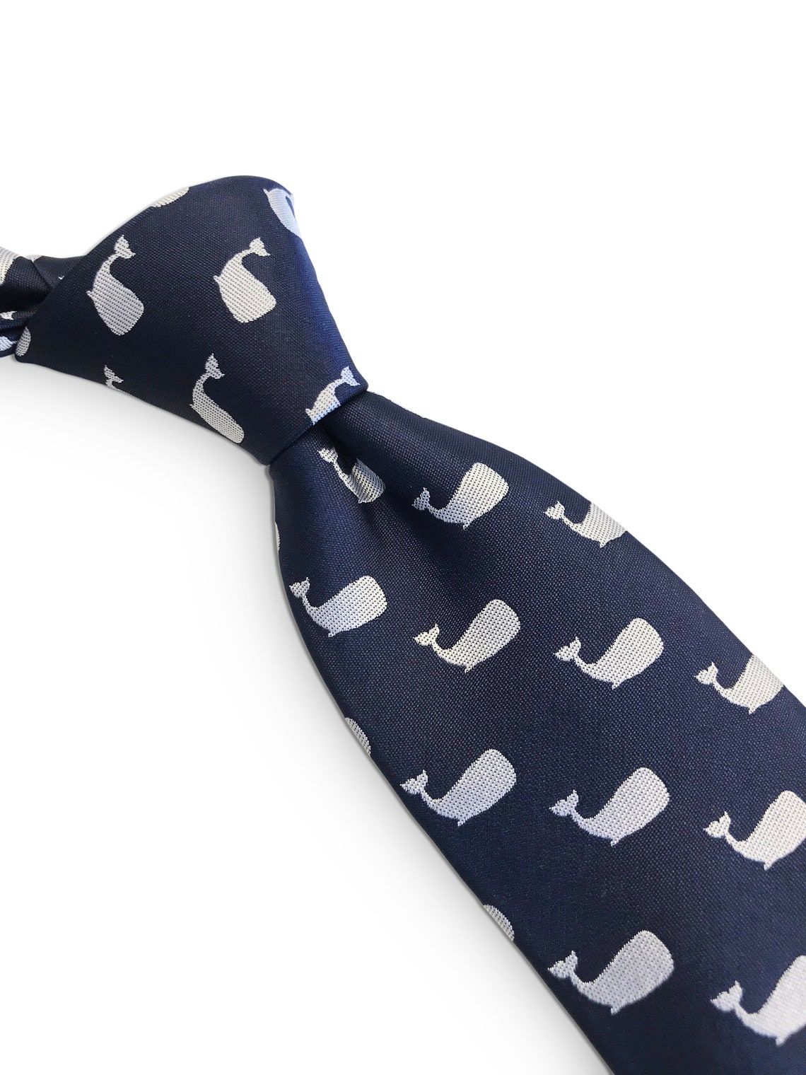 Made-in-USA Navy Whales Club Tie main image 1