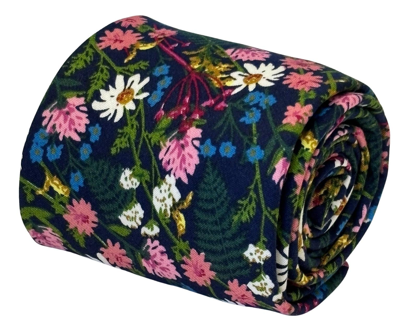 Cravate Homme Frederick Thomas - Tweed Rose Clair à Carreaux, Laine, Fait Main UK