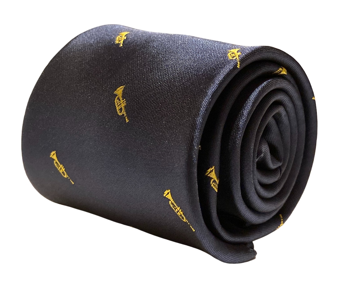 Frederick Thomas Designer Mens Tie - Dark Navy Blue