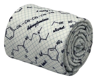 Cravate homme crème ivoire Frederick Thomas avec équation chimique scientifique