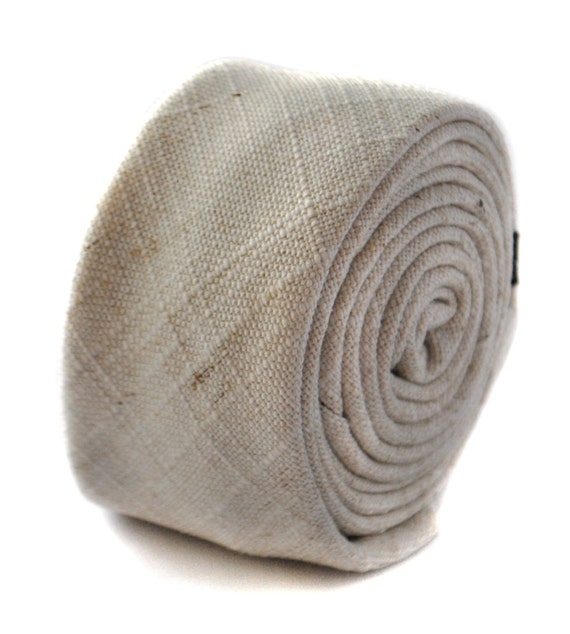 ivory linen tie