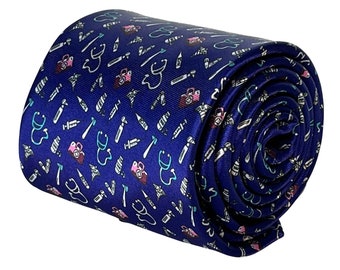 Frederick Thomas royal blue medical equipment doctor nurse mens neck-tie