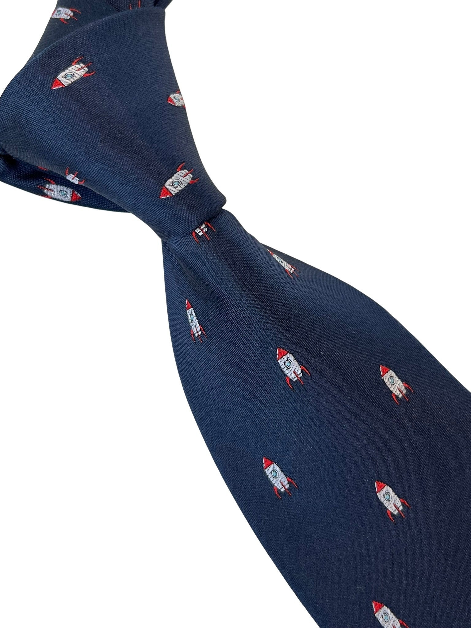 Cravatta Uomo Blu Scuro Navy Con Ceppi Da Cricket Design - Regalo Frederick Thomas UK - Foto 4