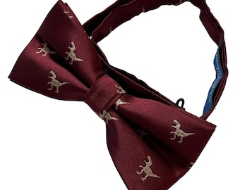 Frederick Thomas maroon t-rex dinosaur bow tie classic dickie father-s men-s luxury adult & child sizes available