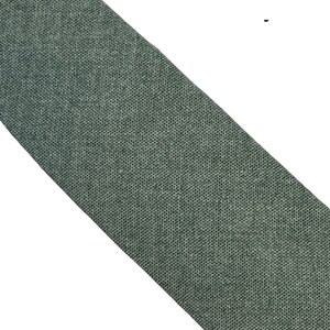 May include: A dark green fabric tie with a textured weave.