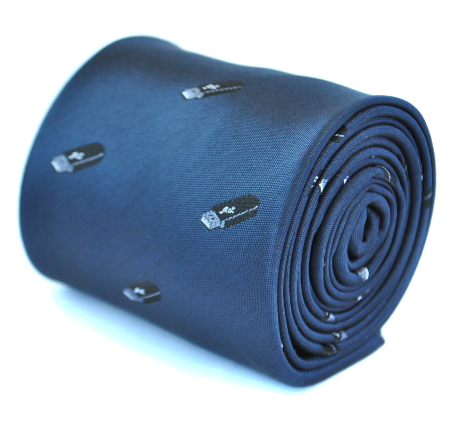 navy blue with with usb stick design with signature floral design to rear by Frederick Thomas FT1917