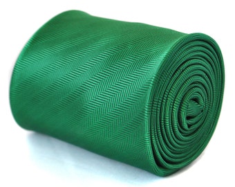 dark green juniper herringbone tie by Frederick Thomas