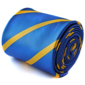 royal blue and yellow gold club stripe by Frederick Thomas FT824