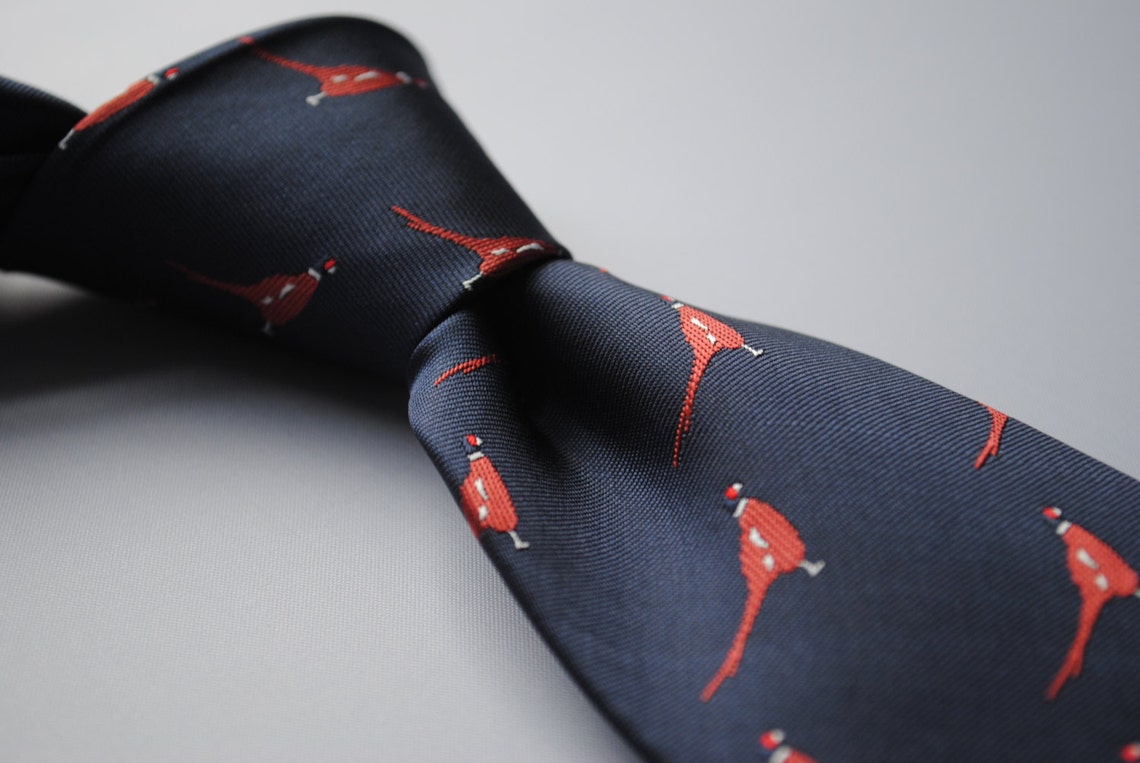 navy pheasant tie