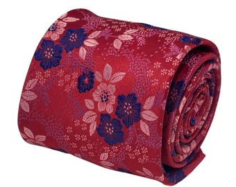dark pink cerise floral tie wedding design by Frederick Thomas