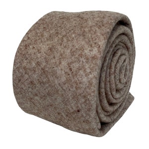 plain beige flecked wool mens tie by Frederick Thomas