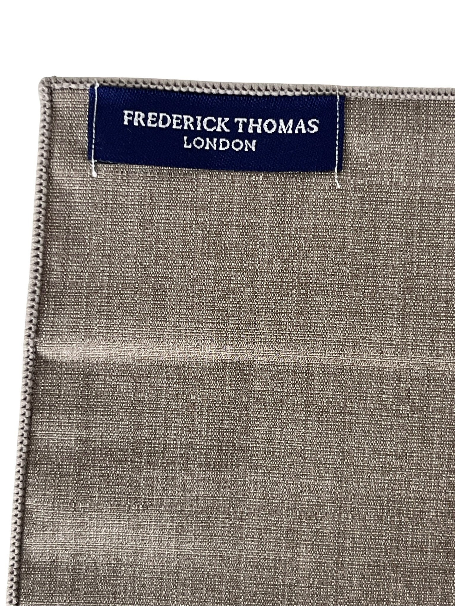 Frederick Thomas Matching Beige Taupe Brown Bamboo Mens Tie and Pocket ...