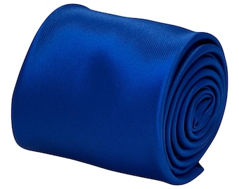 Plain Royal Blue Tie - 8cm Classic Style by Frederick Thomas