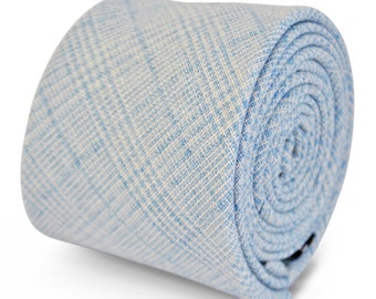 light blue and white wool tie by Frederick Thomas FT3112