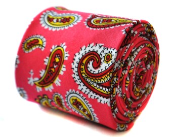 Diseño de cachemira rosa brillante de lino fino de Frederick Thomas FT1903