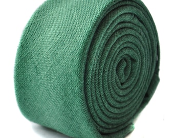 dark green juniper linen textured tie by Frederick Thomas