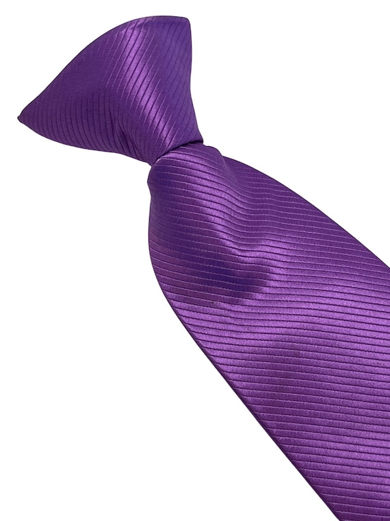 Amethyst Striped Satin Skinny Necktie Amethyst Striped Satin Skinny Necktie