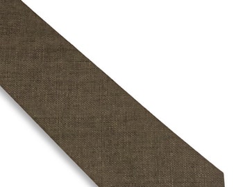 Corbata de lino gris medio para hombre de Frederick Thomas