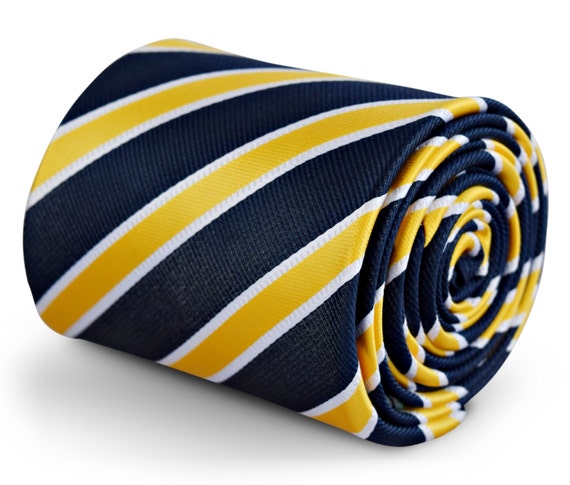 Corbata De Seda Clásica: Elegancia En Rayas Azul, Verde, Amarillo & Blanco (150cm, Ancha)