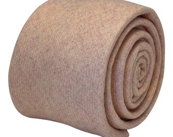 baby pink mens tie 100% wool light blush by Frederick Thomas vintage 1940s necktie