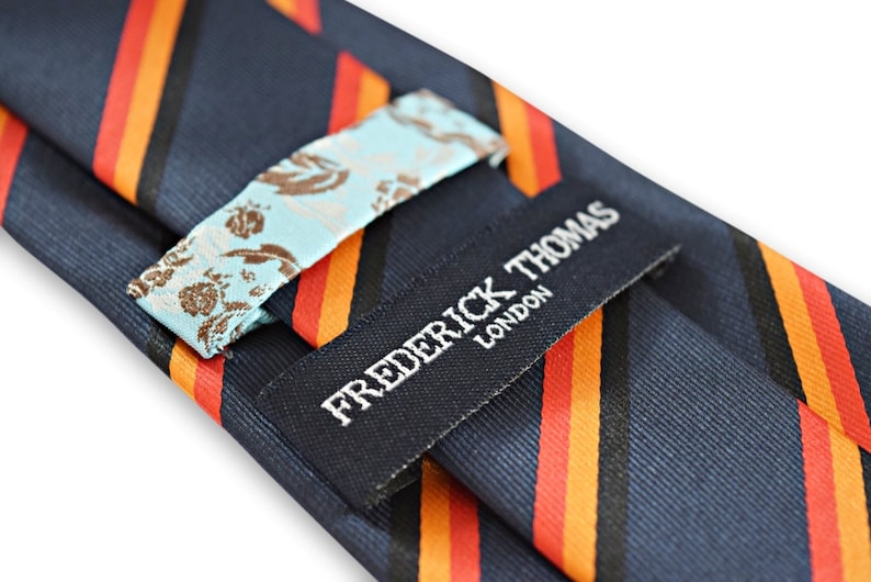 Navy Tie With German Flag Red Black and Orange Stripes With - Etsy