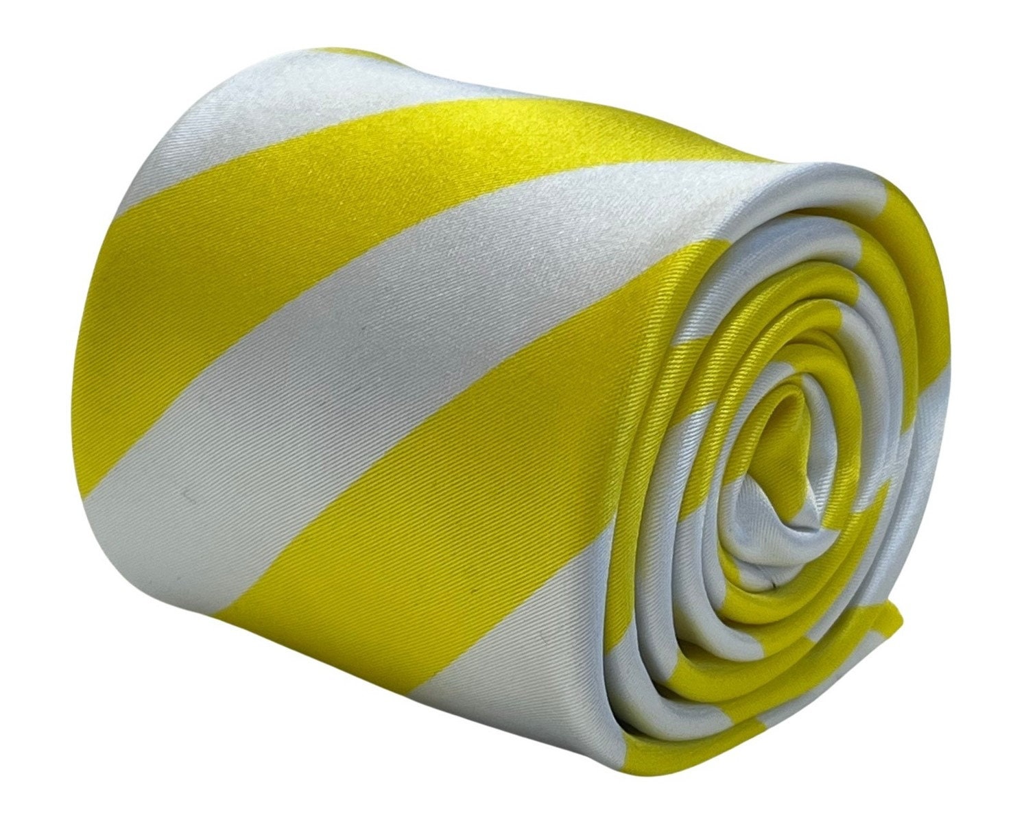 yellow and white striped tie