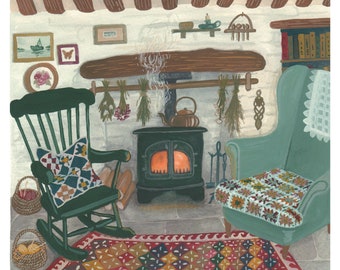Fireside Giclee Print