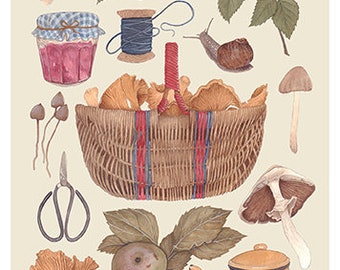 Autumn Forage A4 Giclee print