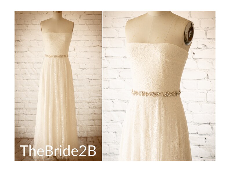 Lace Wedding Dress Simple Beach Wedding Dresses Boho Casual Etsy