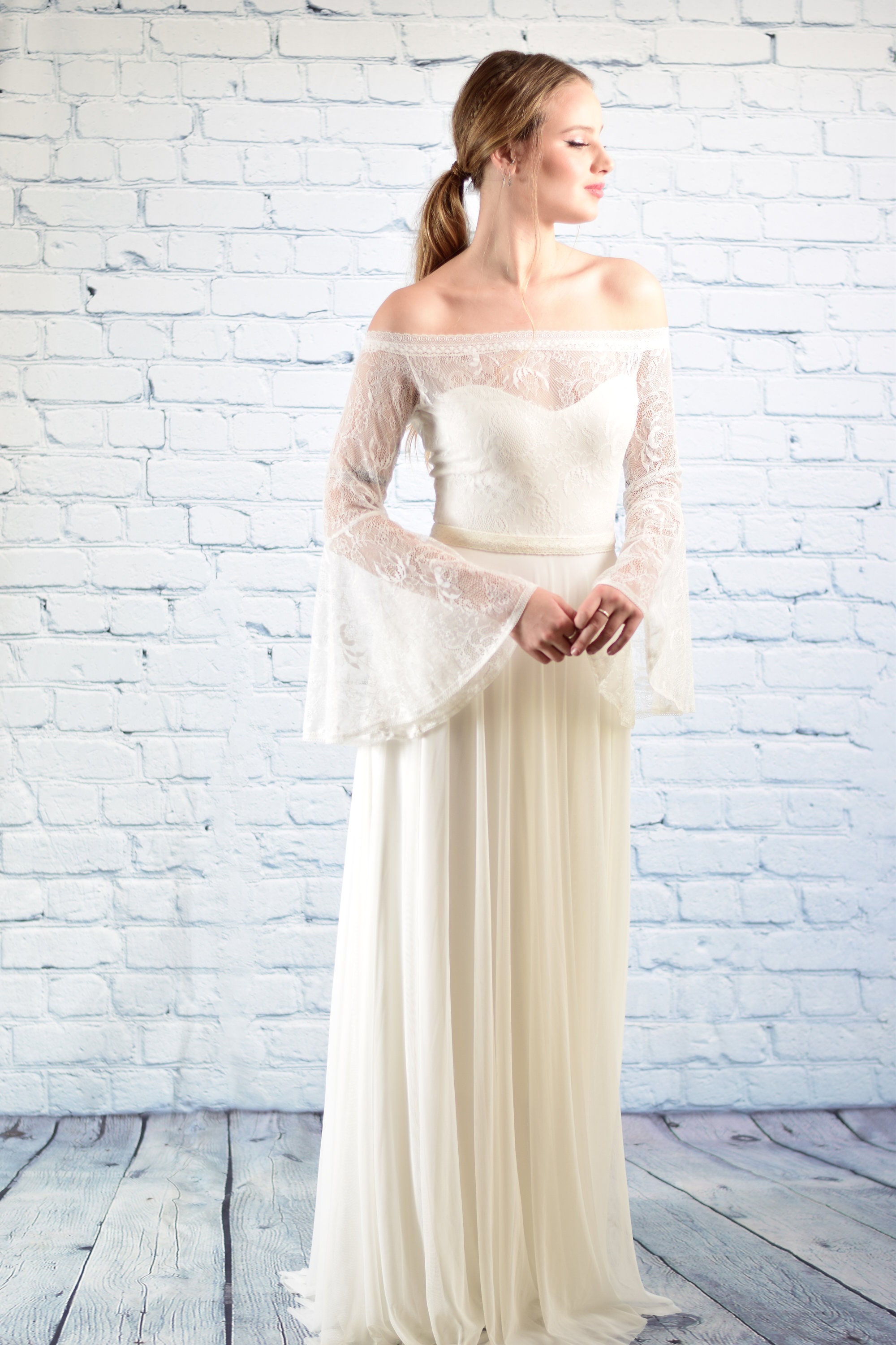Elven wedding dress viking wedding dress renaissance | Etsy