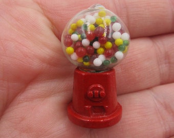Miniature Dollhouse Glass Globe Table Top Gumball Machine 
