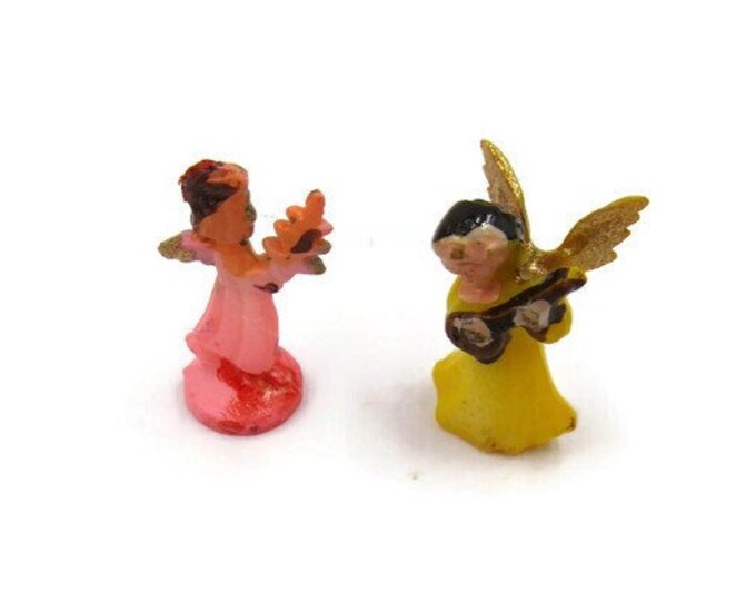 Miniature Angels Micro Angels Plastic Christmas Figurines Etsy