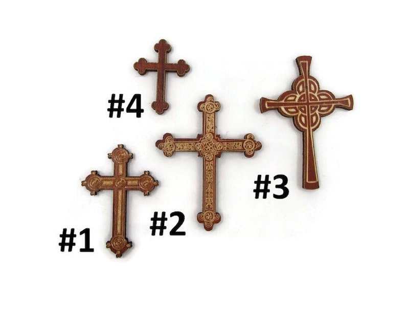 Miniature Wood Cross, Dollhouse Cross, Decorative Cross image 4