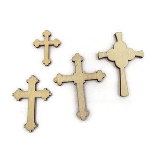 Miniature Wood Cross, Dollhouse Cross, Decorative Cross image 2