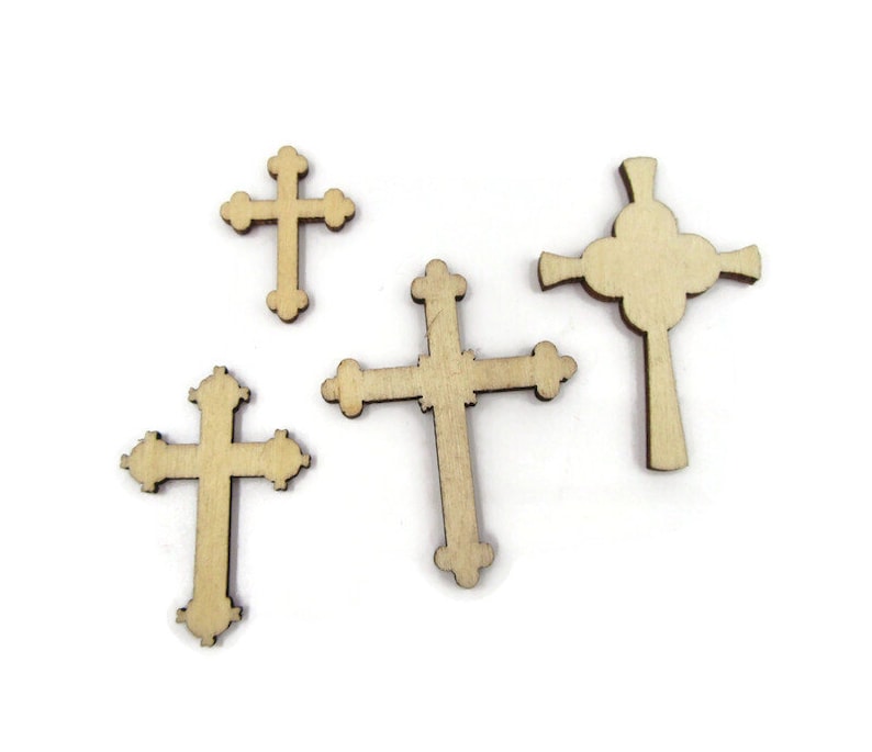 Miniature Wood Cross, Dollhouse Cross, Decorative Cross image 2