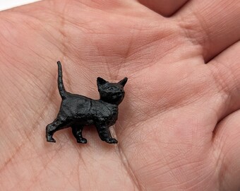 Miniature Cat, Mini Cat Sculpture, Halloween Black Cat