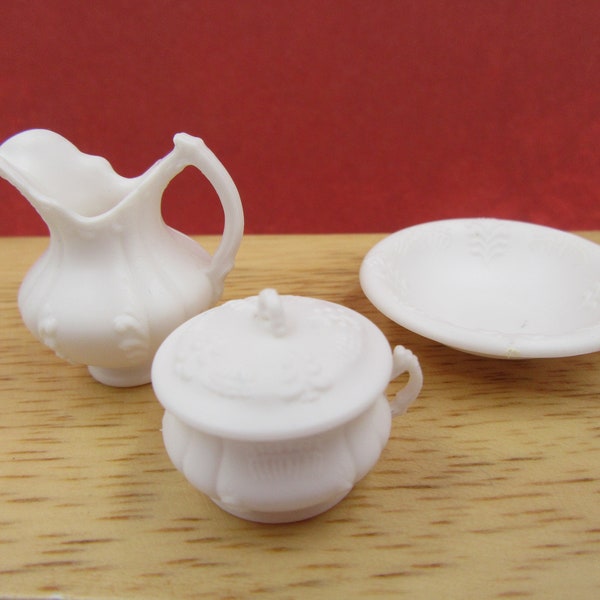 Miniature Serveware, Dollhouse Pitcher Bowl Tureen